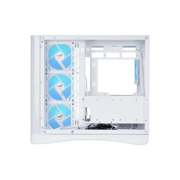 SAMA MID TOWER V62 WHITE TG CURVE LED STRIP 7* 120 ARGB PWM FAN