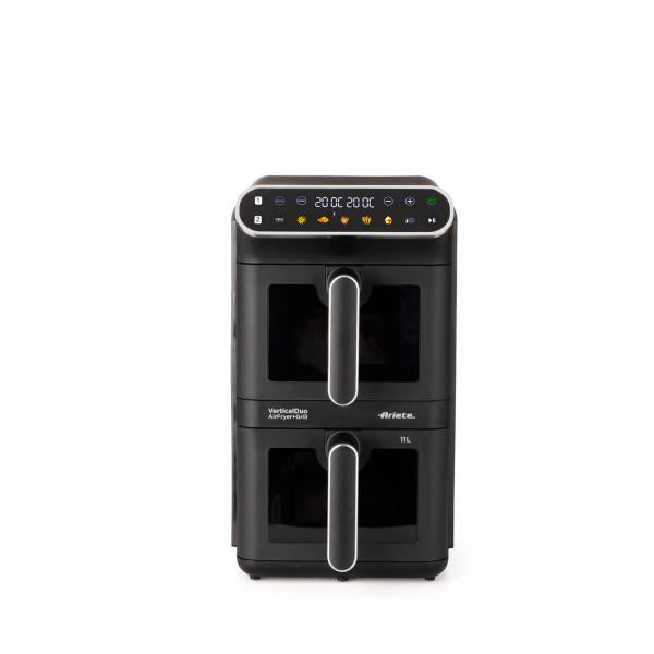 ARIETE VERTICAL DUO (4640) FRIGGITRICE AD ARIA + GRILL 11 LT - NERA