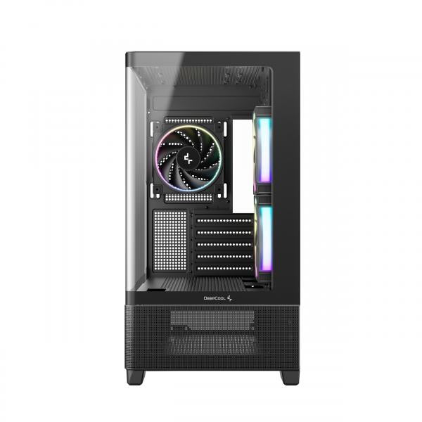 DEEPCOOL CASE MICRO ATX CG380U 3F BLACK PANORAMIC 3CURVE ARGB 2TB 360mm AIO