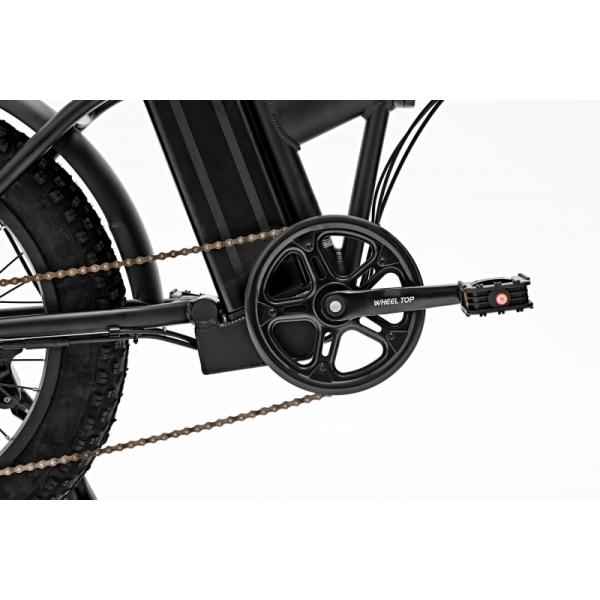 SHARP BASEL (BK-FM02E-B) FOLDABLE FAT E-BIKE (BLACK) - BICICLETTA ELETTRICA - RUOTE 20""X4"" - MOTORE 250W 36V - BATTERIA 36V 13AH CERTIFICATA - TELAIO IN ALLUMINIO - AUTONOMIA FINO AD 50KM - FORCELLA AMMORTIZZATA