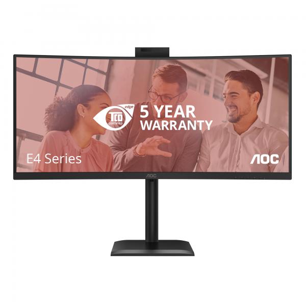 AOC CU34E4CW - MONITOR 34"" IPS WQHD CURVO 120HZ - WEBCAM 5MP - HDMI - DP - USB - W3Y