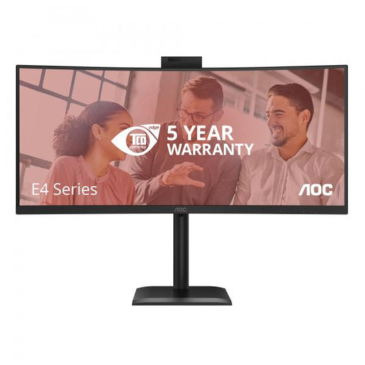 AOC CU34E4CW - MONITOR 34"" IPS WQHD CURVO 120HZ - WEBCAM 5MP - HDMI - DP - USB - W3Y