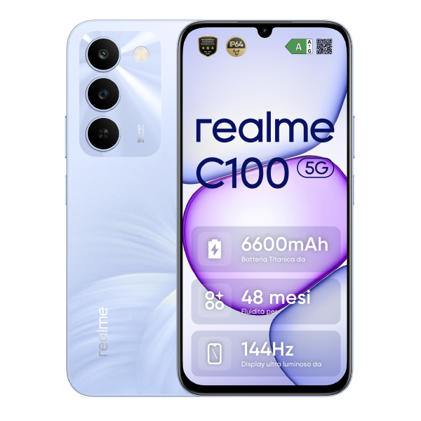 REALME C100 (PURPLE) - SMARTPHONE 6.8"" - 5G - RAM 4GB - STORAGE 128GB