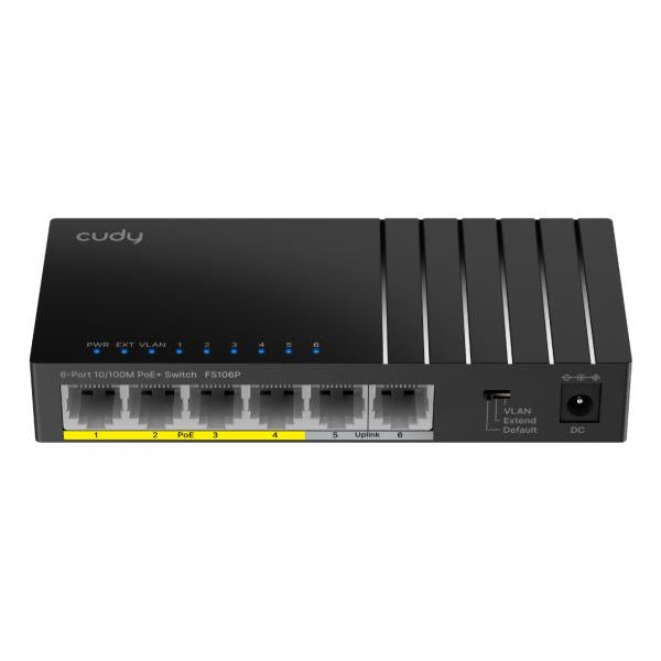 CUDY FS106P - SWITCH 6-PORT 10/100M POE+ 36W