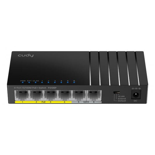 CUDY FS106P - SWITCH 6-PORT 10/100M POE+ 36W