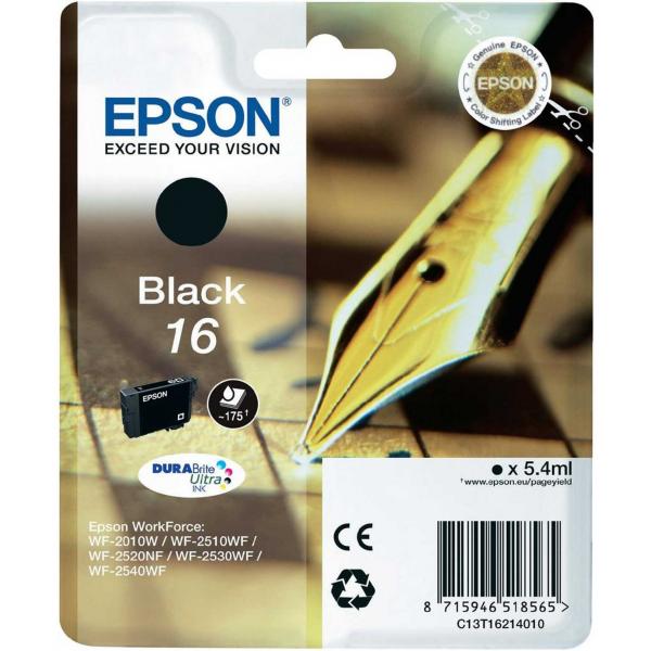 EPSON T16 BLACK (C13T16214010) - CARTUCCIA ORIGINALE
