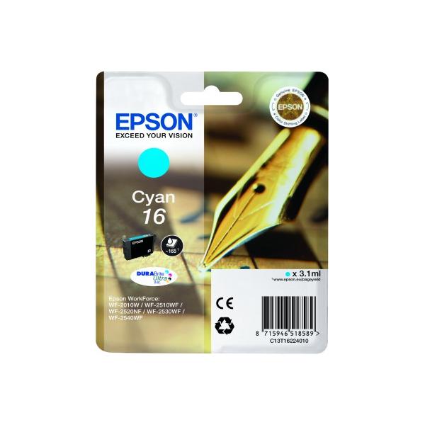EPSON T16 CIANO (C13T16224010) - CARTUCCIA ORIGINALE