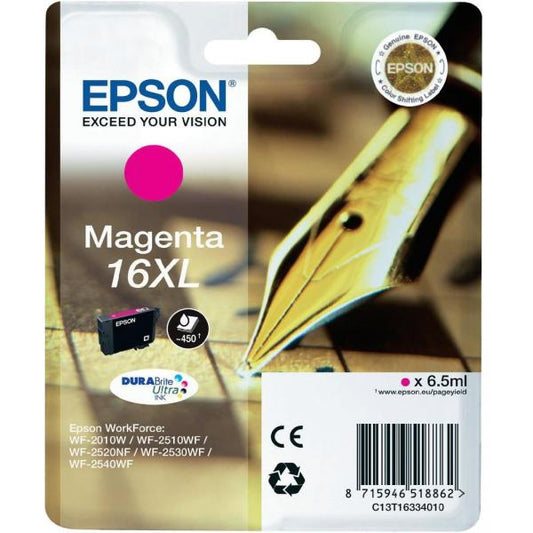 EPSON T16XL MAGENTA (C13T16334010) - CARTUCCIA ORIGINALE AD ALTA EFFICIENZA