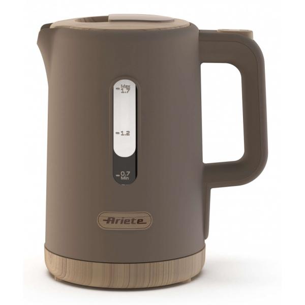 ARIETE BREAKFAST WOOD TORTORA (2846/07) - BOLLITORE ELETTRICO - 2200W - 1,7 LT