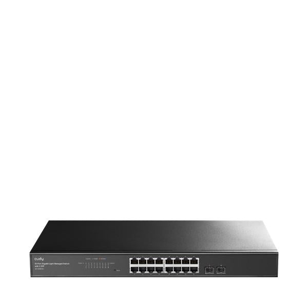 CUDY GS1016ES2 - SWITCH 16-PORT GIGABIT - 2 Gigabit SFP PORTS - Cudy Cloud APP