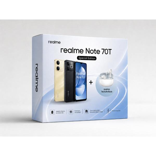 REALME NOTE 70T SPECIAL EDITION BEACH GOLD 6.74" 4GB/128GB CON BUDS