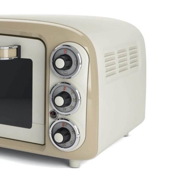 ARIETE FORNO VINTAGE BEIGE (0979/03) - 18L - 3 POSIZIONI COTTURA - TIMER 60 MIN - 1380W