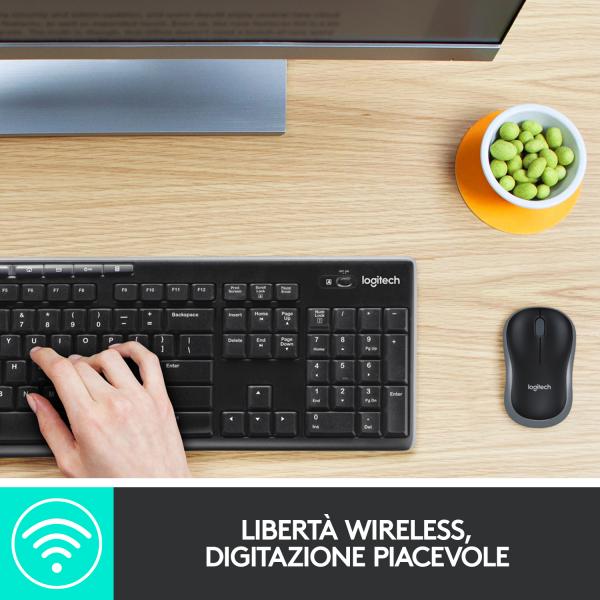 TASTIERA LOGITECH MK270 + MOUSE WIRELESS BK 920-004512