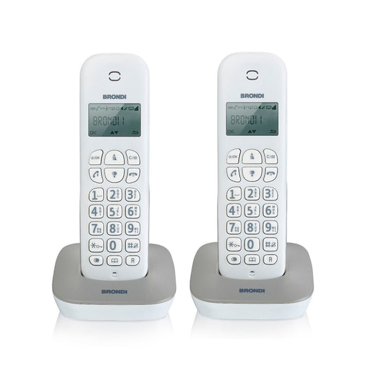BRONDI GALA TWIN (BIANCO/GRIGIO) - TELEFONO CORDLESS DOPPIO