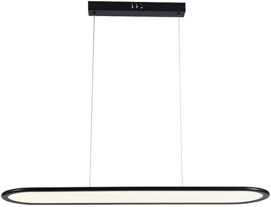 V-TAC VT-7821 Lampadario LED 24W plafoniera ovale sospesa 80 * 100cm design moderno colore nero luce 4000K - 10045