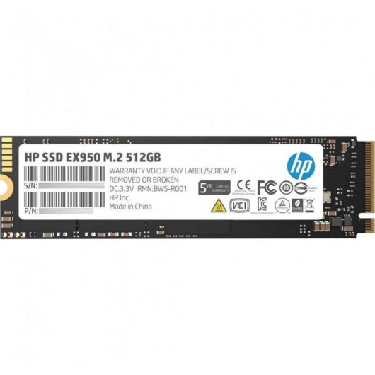 SSD HP EX950 M.2 da 512 GB PCIe Gen3