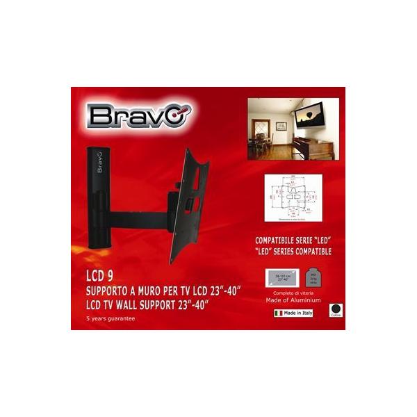 BRAVO LCD 9 - STAFFA A MURO A 2 SNODI PER TV 23""/40"" - MAX 20 KG - VESA 100/200