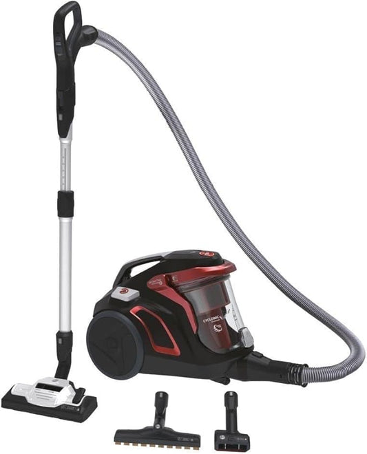 Hoover H-Power 700 HP730ALG 011 Aspirapolvere a Traino Senza Sacco, Tecnologia Ciclonica, 850 W, 2 Litri, 68 Decibel, Plastica, Nero (Cougar Black)