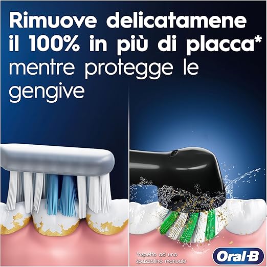 Oral-B Spazzolino Elettrico Ricaricabile Pro Series 1 Nero con 1 Testina di Ricambio + 1 Custodia da Viaggio. 1 Spazzolino