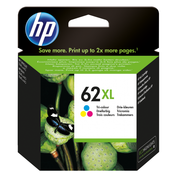 HP 62XL Tri-color Original Ink
