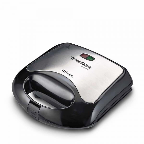 ARIETE TOAST & GRILL EASY (1980) - PIASTRA ELETTRICA ANTIADERENTE - CHIUSURA SALVASPAZIO - 750W