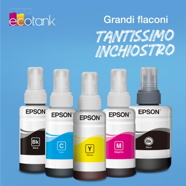 EPSON 664 BLACK (C13T664140) - CARTUCCIA ORIGINALE PER ECOTANK
