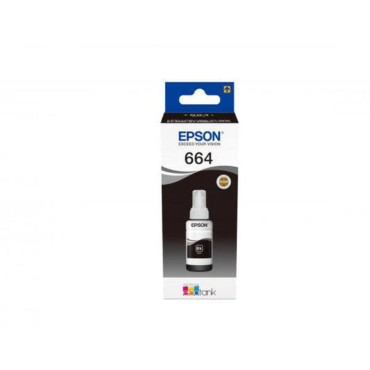 EPSON 664 BLACK (C13T664140) - CARTUCCIA ORIGINALE PER ECOTANK