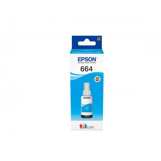 EPSON 664 CIANO (C13T664240) - CARTUCCIA ORIGINALE PER ECOTANK