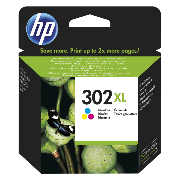 HP 302XL High Yield Tri-color