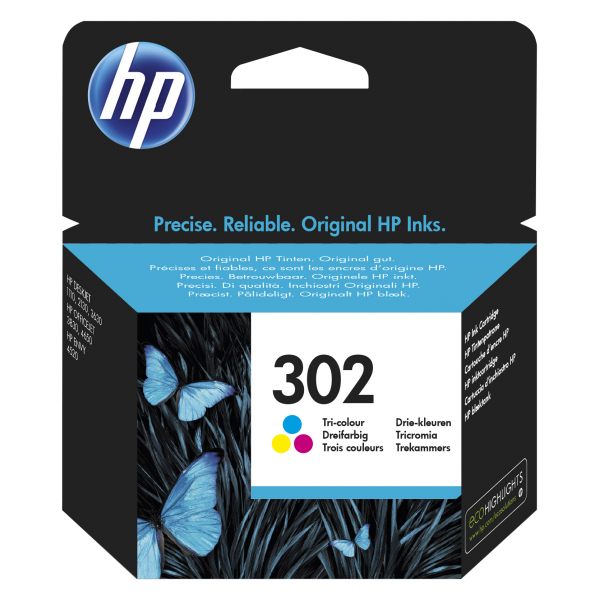 HP 302 TRI-COLOR (F6U65AE) - CARTUCCIA ORIGINALE