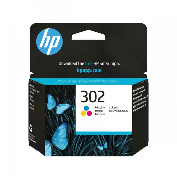 HP 302 TRI-COLOR (F6U65AE) - CARTUCCIA ORIGINALE