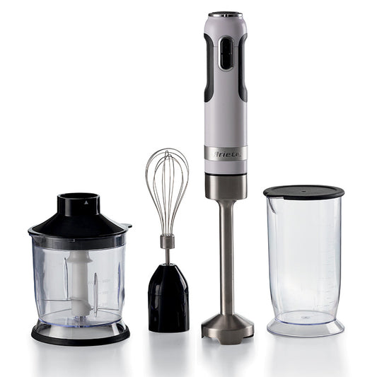 ARIETE MODERNA BIANCO (602/01) - FRULLATORE AD IMMERSIONE CON BICCHIERE, TRITATUTTO E FRUSTA - TASTO TURBO - 1000W