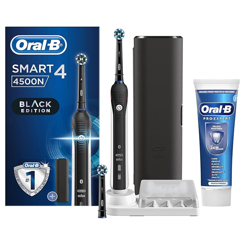 ORAL-B SMART 4 4500 - SPAZZOLINO ELETTRICO - DENTIFRICIO - CUSTODIA DA VIAGGIO