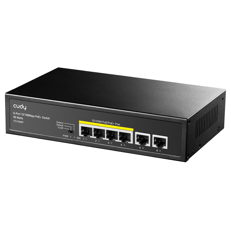 CUDY FS1006P - UNMANAGED SWITCH 6-PORT 10/100 MBPS CON 4PT POE