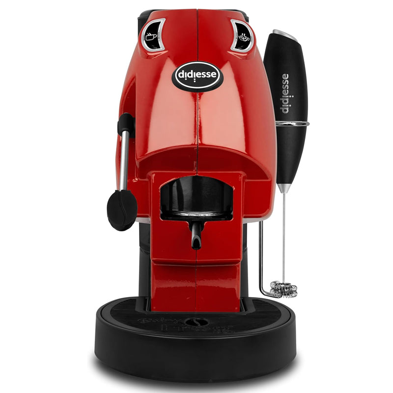 DIDIESSE BABY FROG COFFEE AND TEA (ROSSO PIENO) - MACCHINA DA CAFFE'' CON FRULLINO E DOPPIO PORTACIALDA - 450W