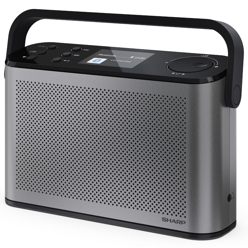 SHARP OSAKA DR-P540(GY) - RADIO DIGITALE PORTATILE - DAB/DAB+ - 2.4"" SLIDE SHOW DISPLAY - BLUETOOTH 5.3 - STORM GREY