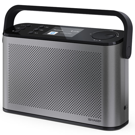 SHARP OSAKA DR-P540(GY) - RADIO DIGITALE PORTATILE - DAB/DAB+ - 2.4"" SLIDE SHOW DISPLAY - BLUETOOTH 5.3 - STORM GREY
