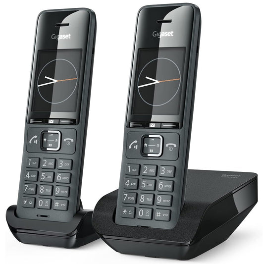 GIGASET COMFORT 520 DUO (NERO) - TELEFONO CORDLESS DOPPIO - VIVAVOCE - PRESA CUFFIE