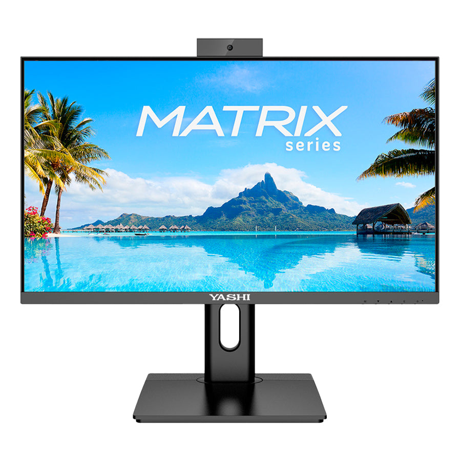 YASHI MATRIX (YZ2493) - MONITOR 24"" FHD IPS - 120HZ - SPEAKER IN - WEBCAM IN 5MP - PIVOT - HDMI - DP - 2Y