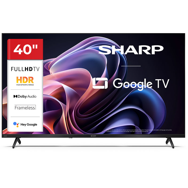 SHARP 40HF2265E - 40"" GOOGLE TV LED HD - FRAMELESS - COMP. TV SAT - AUDIO DOLBY DIGITAL+ / DTS HD - CHROMECAST - BLACK - IT