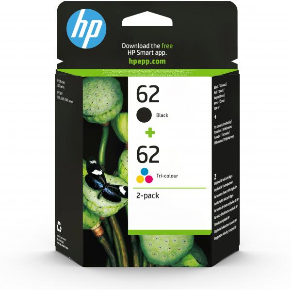 HP 62 2pack Black/Tricolor Ink