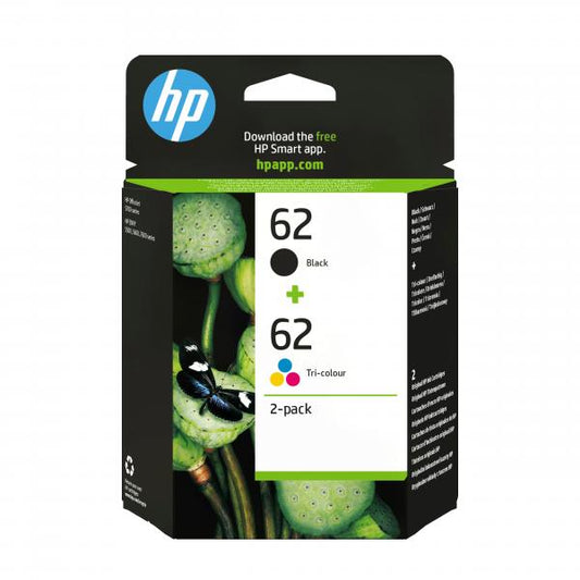 HP 62 2pack Black/Tricolor Ink