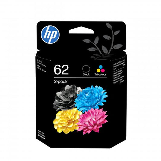 HP 62 2pack Black/Tricolor Ink
