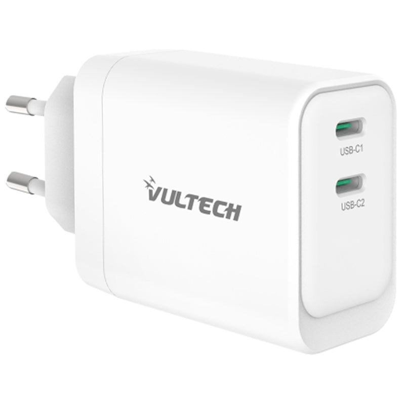 VULTECH CC45-2C - CARICATORE UNIVERSALE 2 PT USB-C GAN 45W