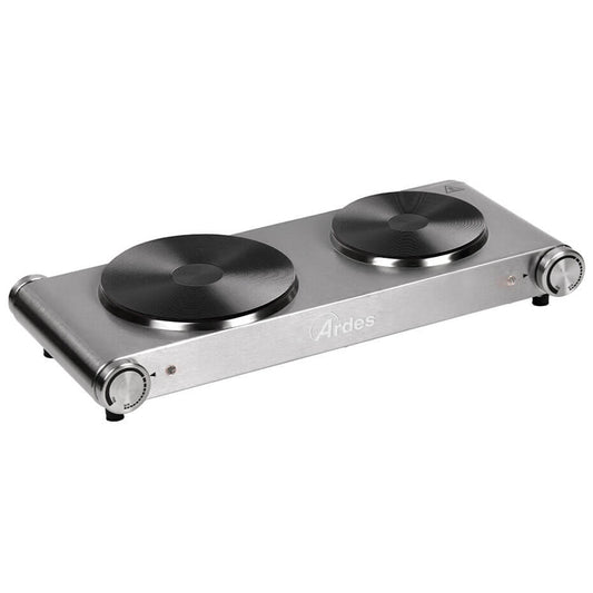 ARDES HOBINOX DUO (ARFOEL02) - FORNELLO ELETTRICO 2 PIASTRE 18-15CM 1500/1000W