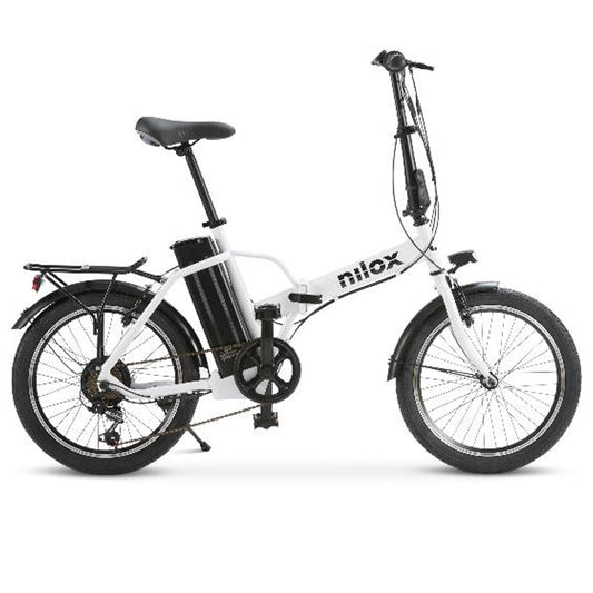 NILOX J1 PRO - CITY BIKE - RUOTE 20 x 2 - MOTORE 250W - FRENI V-BRAKE - BATTERIA 36V 8AH - AUT. 40KM - CAMBIO SHIMANO 6 MARCE (NXEBJ1PROWH)