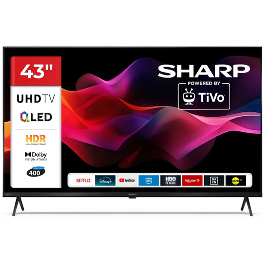 SHARP 43HM5245E - 43"" SMART TV QLED 4K - FRAMELESS - HDR - AUDIO HARMAN KARDON - IT
