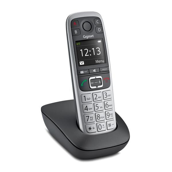 GIGASET E560 (PLATINO) - TELEFONO CORDLESS - VIVAVOCE - 4 TASTI CHIAMATA RAPIDA - HAC