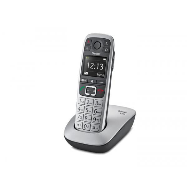 GIGASET E560 (PLATINO) - TELEFONO CORDLESS - VIVAVOCE - 4 TASTI CHIAMATA RAPIDA - HAC