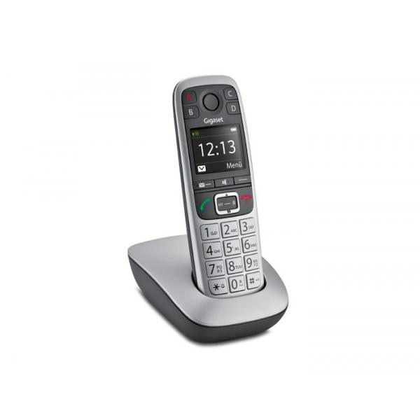 GIGASET E560 (PLATINO) - TELEFONO CORDLESS - VIVAVOCE - 4 TASTI CHIAMATA RAPIDA - HAC